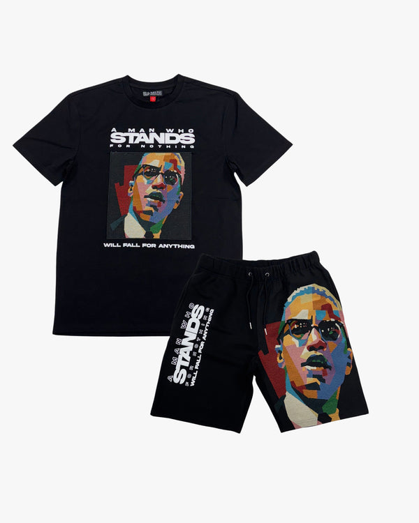 Malcolm X Graphic Tee & Shorts Set