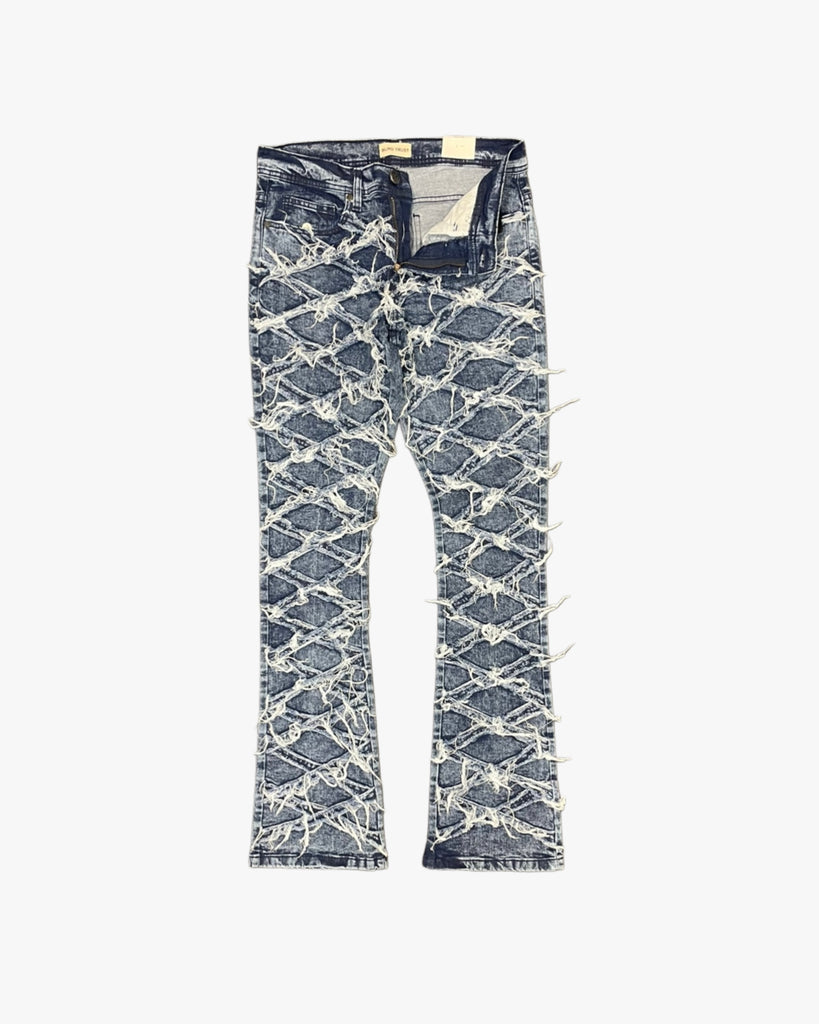 Blind Trust Mens Cross Stack Jeans
