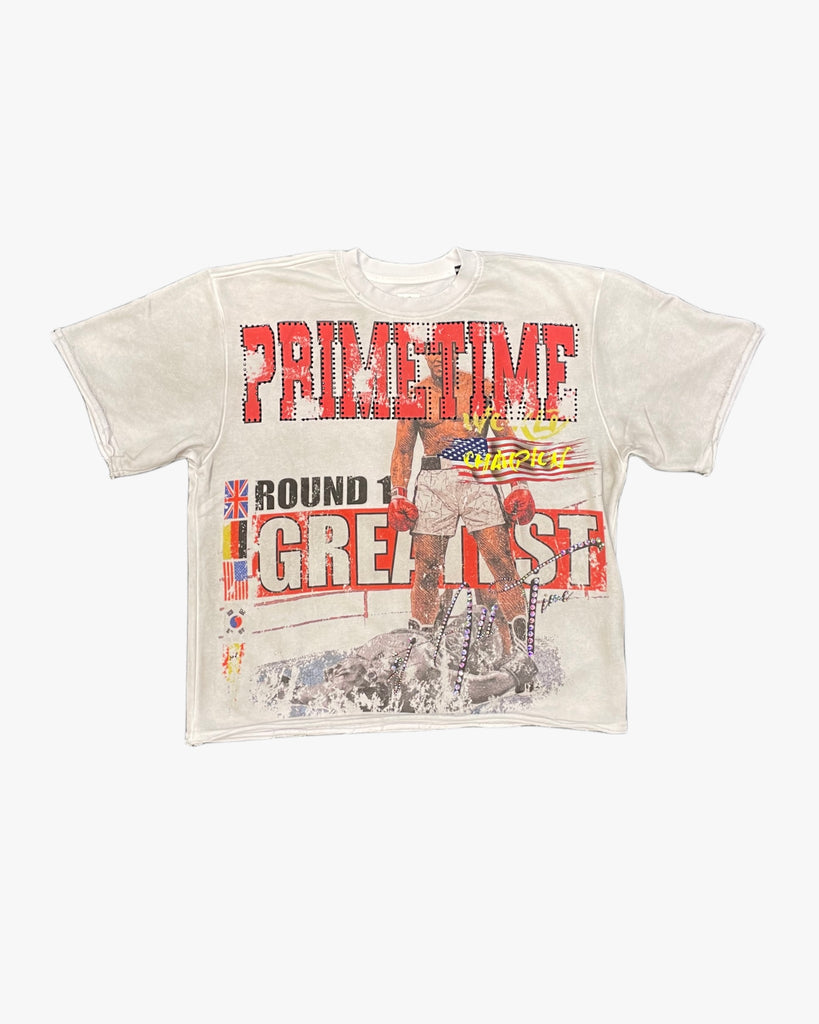 Boxing Rhinestone Cropped Tee