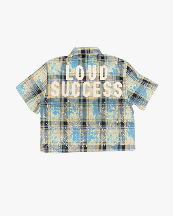 Silent Grind Rhinestone Flannel Tee