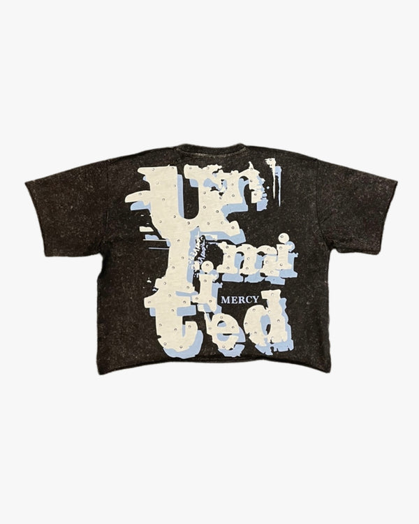 Mercy Rhinestone Cropped Tee