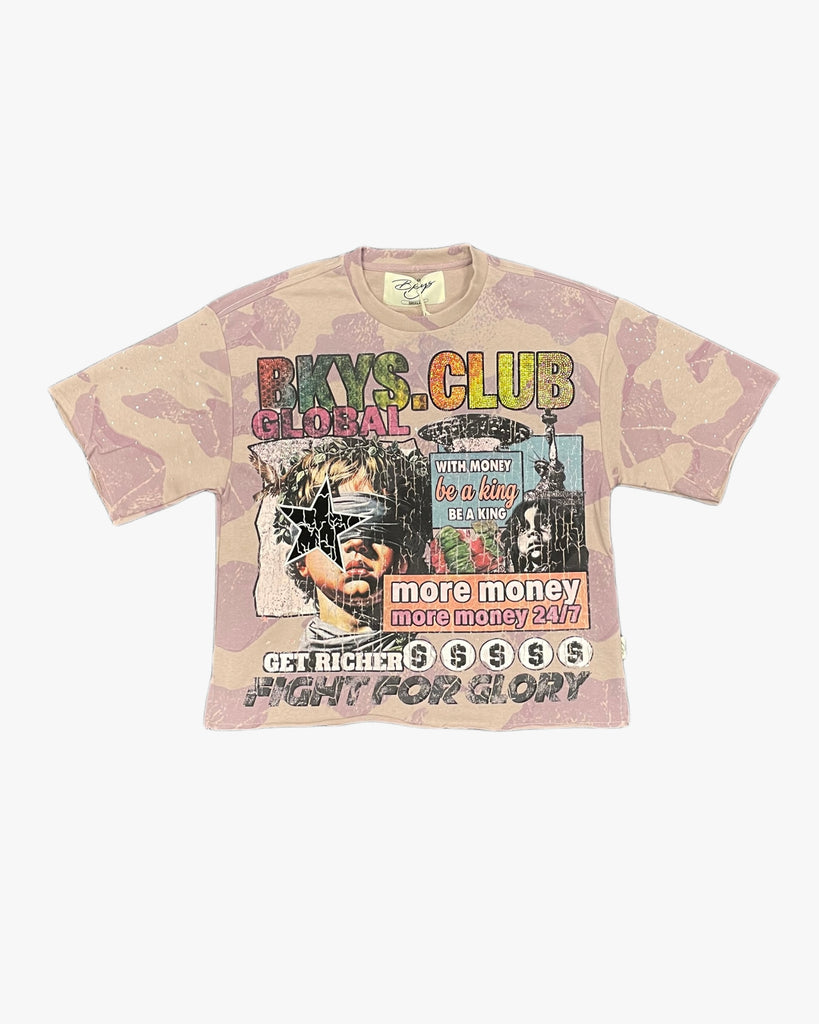 BKYS Club Rhinestone Camo Tee