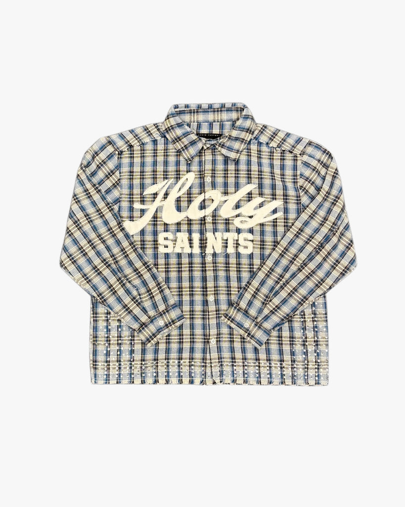 Holy SAINTS Rhinestone Flannel