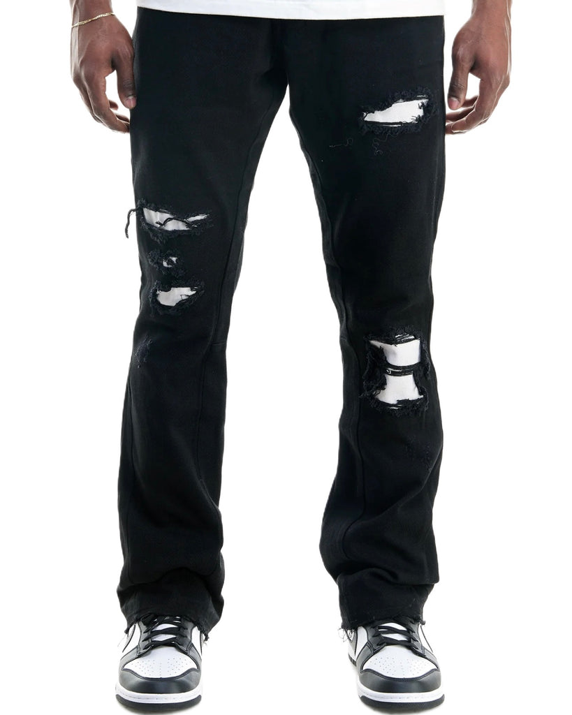 KDNK Patched Flare Pants