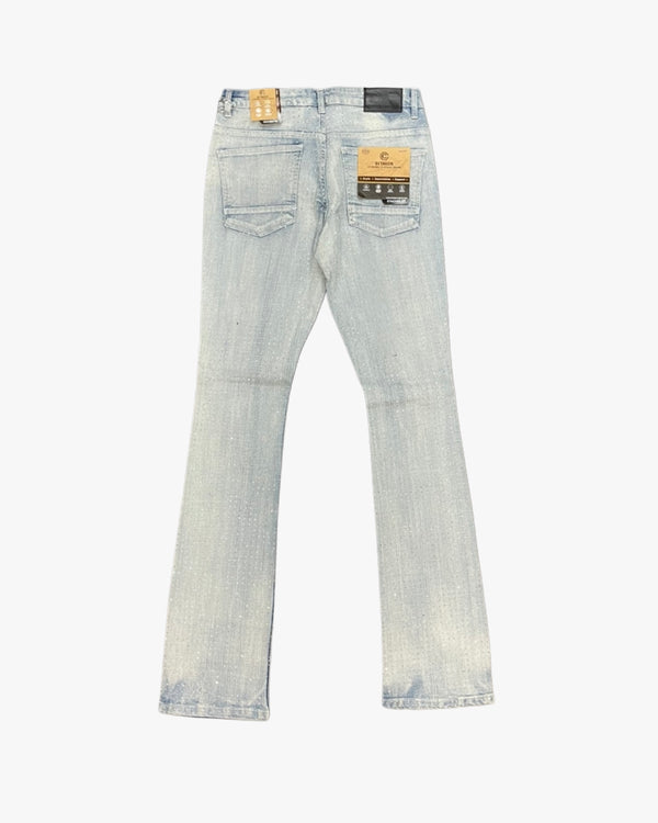 Rhinestone Chain Stack Jeans