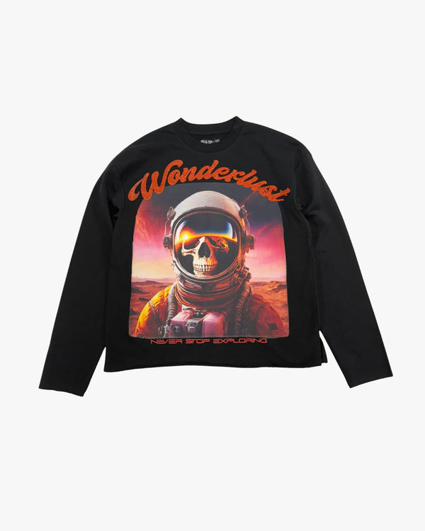 Kids Astronaut Crop Rhinestone Crewneck