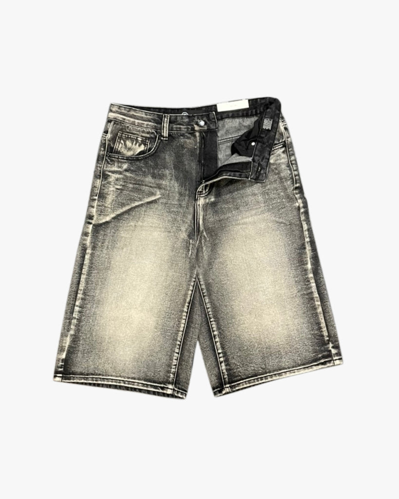Faded Denim Shorts