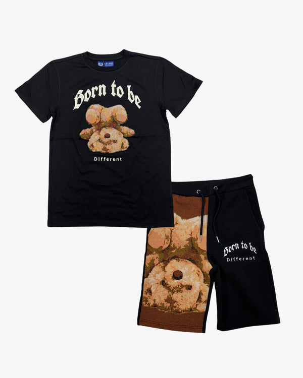 Bear Graphic Tee & Shorts Toddler Set