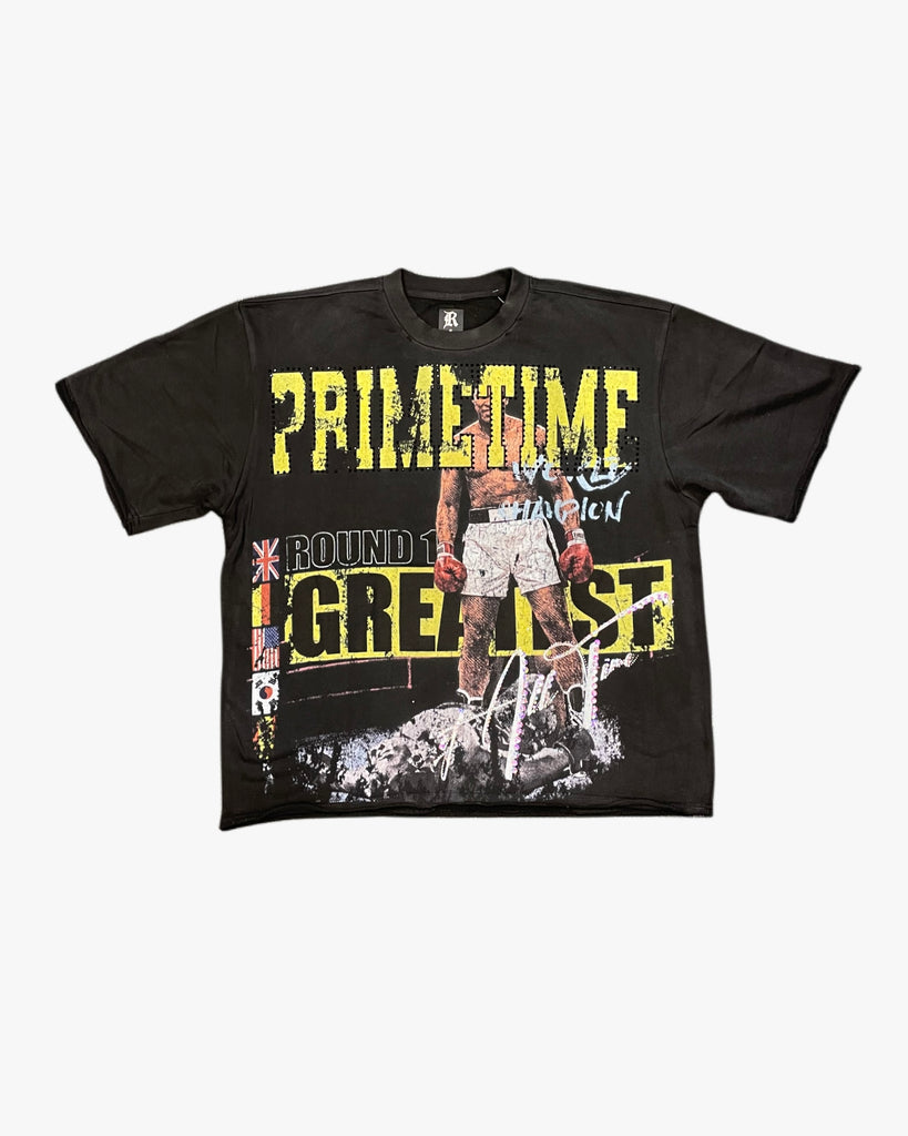 Boxing Rhinestone Cropped Tee