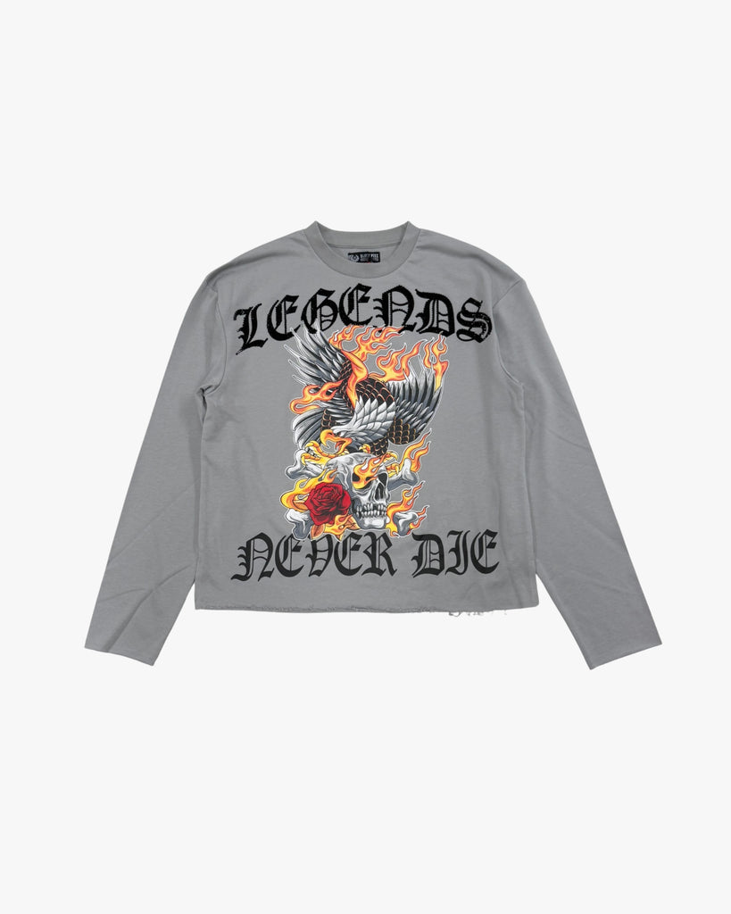 Eagle Crop Rhinestone Crewneck