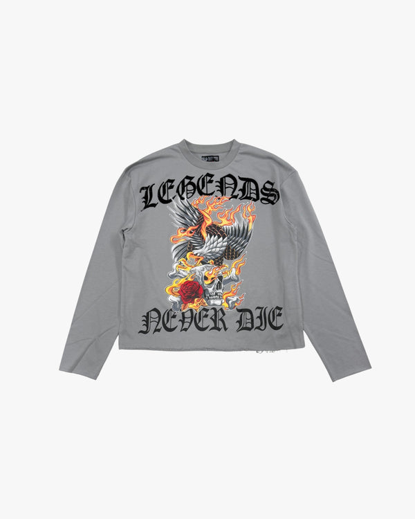 Kids Eagle Crop Rhinestone Crewneck