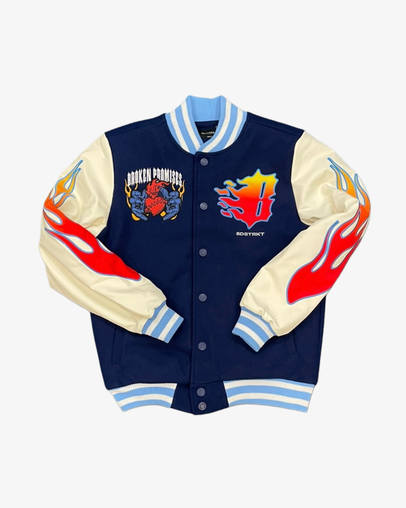 8ighth Dstrkt Mens Flame Varsity Jacket