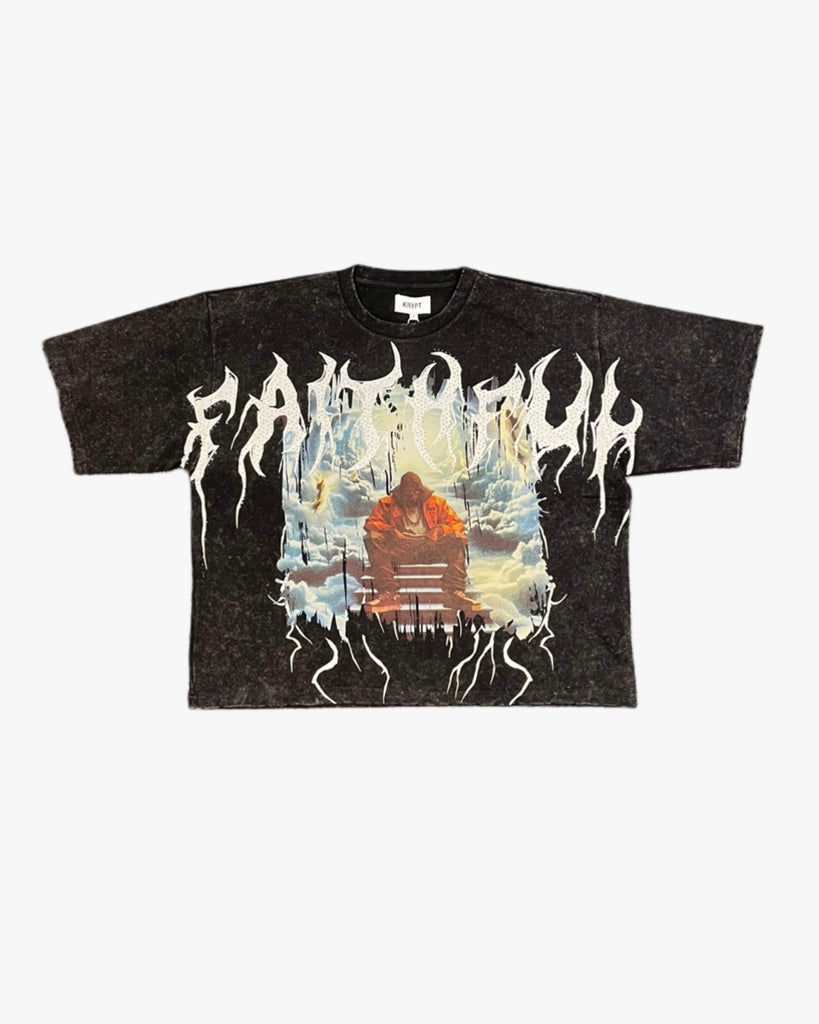 Faithful Rhinestone Cropped Tee