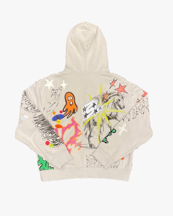 Doodle Fleece Zip Hoodie