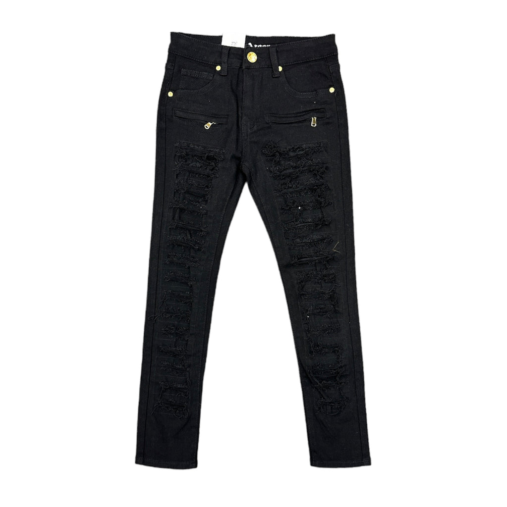 Double Zipper Kids Jeans